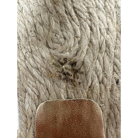 Sam & Libby Womens Sandals Size 6 M Flip Flops Brown Glitter Floral Jute Flats - Picture 4 of 10